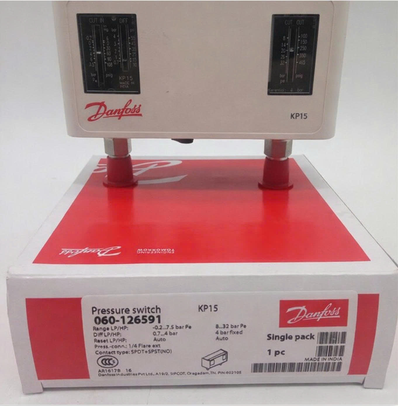 KP15 060-124166 Danfoss Rơ le áp suất kép