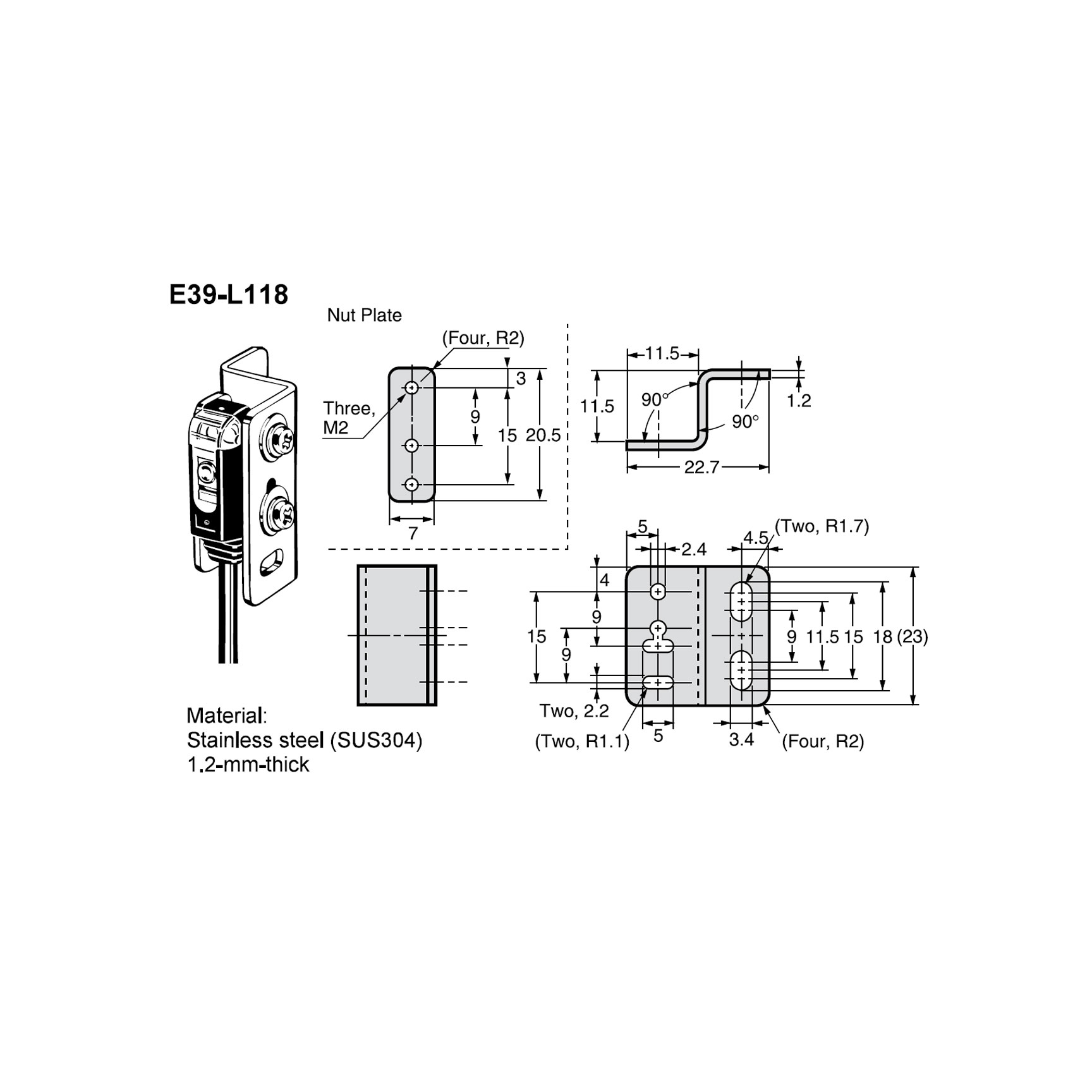 E39-L118 OMRON Giá đỡ