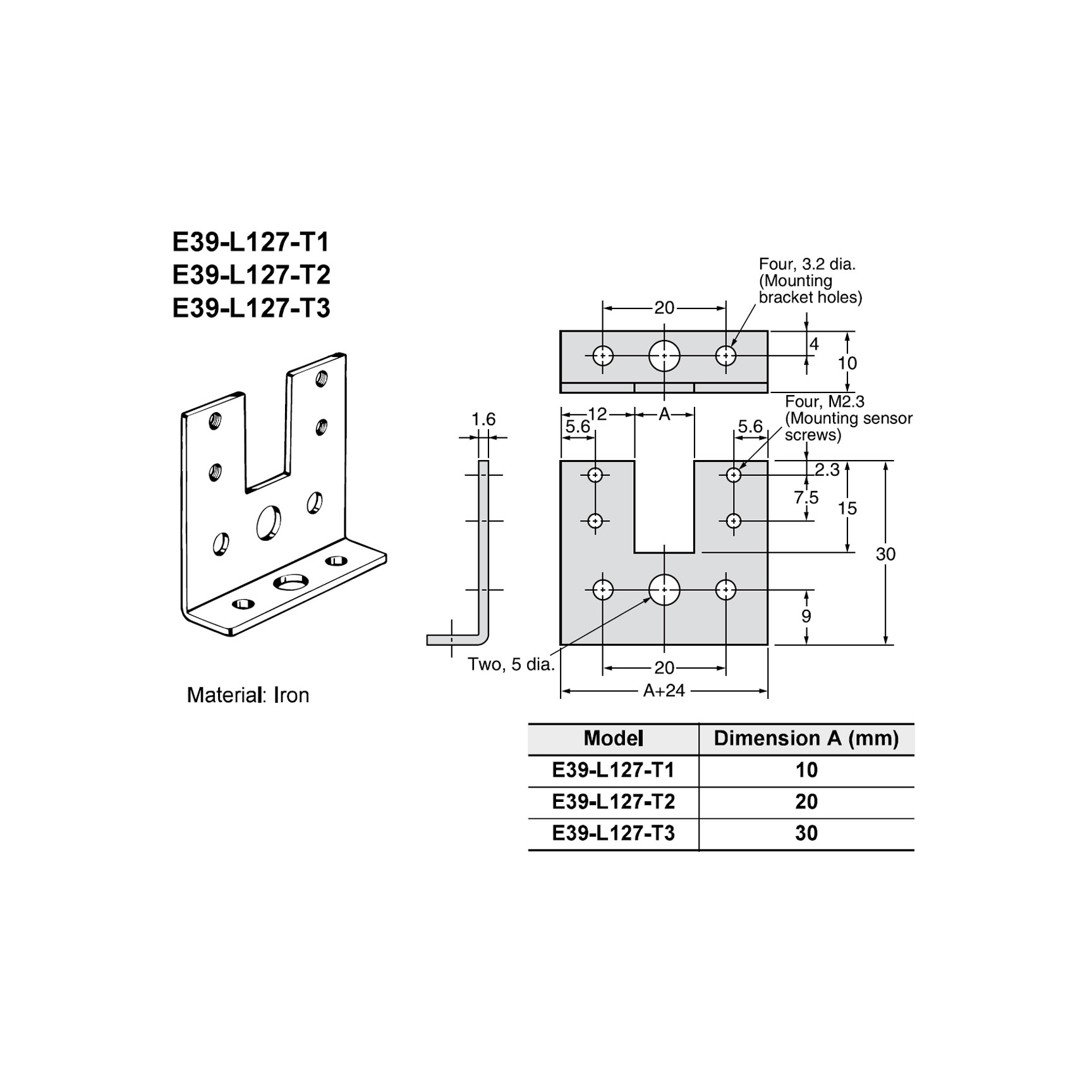 E39-L127-T2 OMRON Giá đỡ
