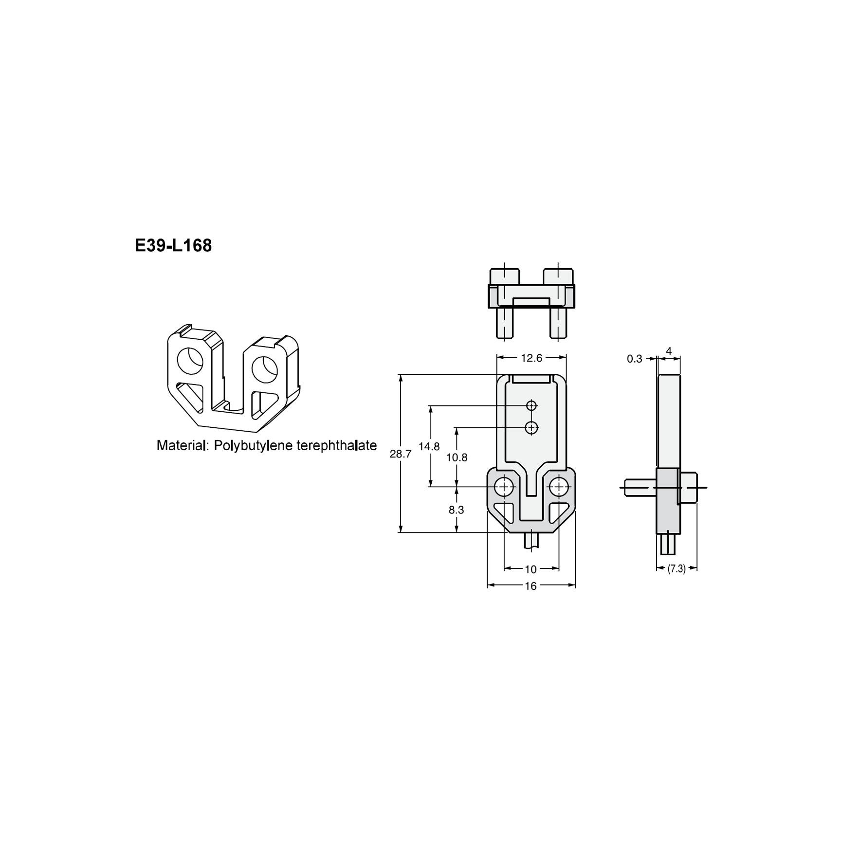 E39-L168 OMRON Chân giá lắp phía dưới cho cảm biến quang