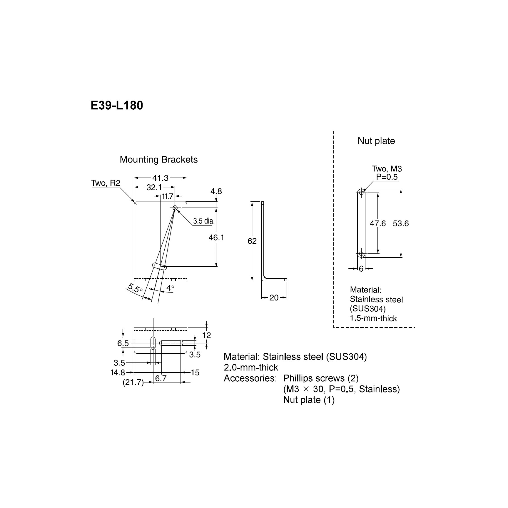 E39-L180 OMRON Giá đỡ