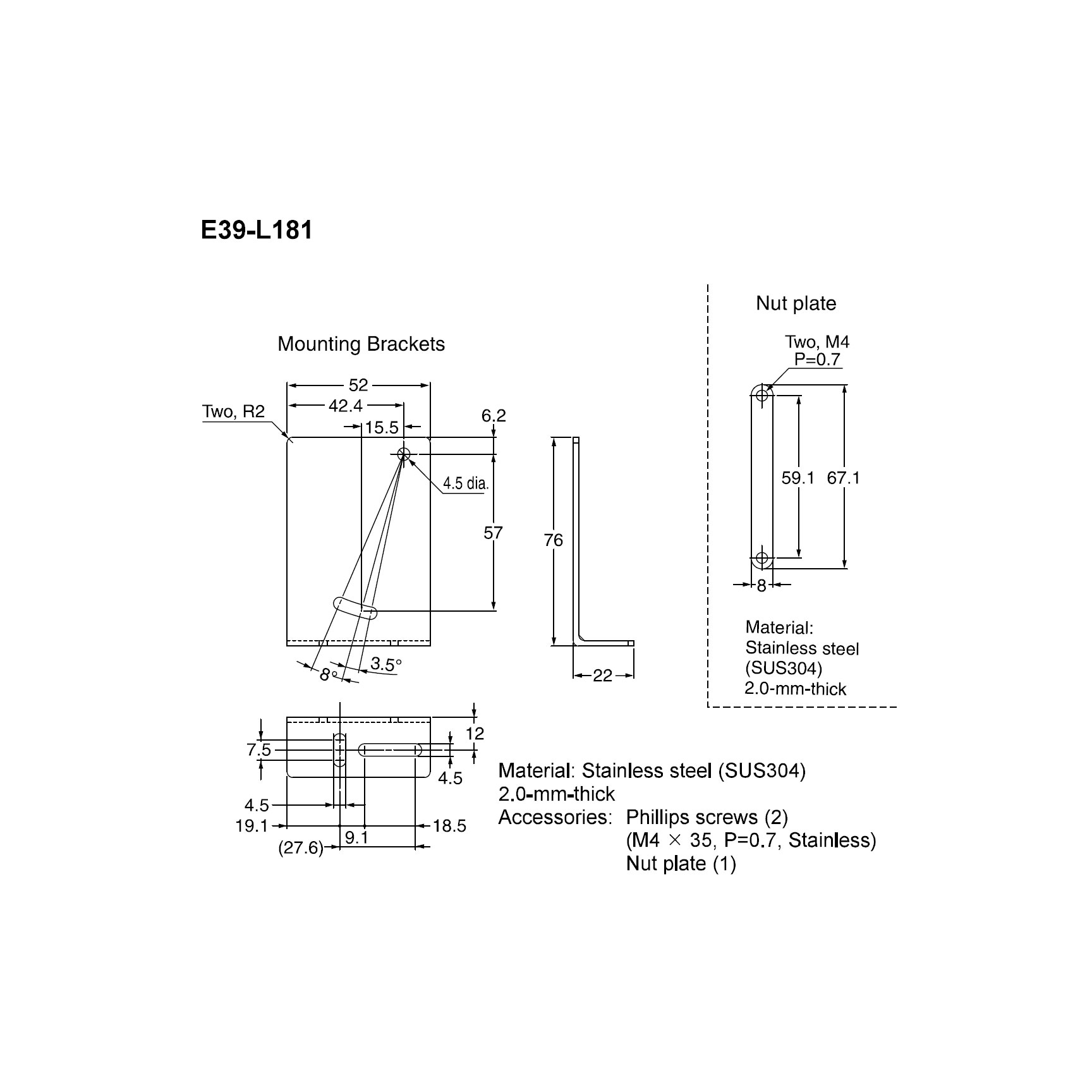 E39-L181 OMRON Giá đỡ