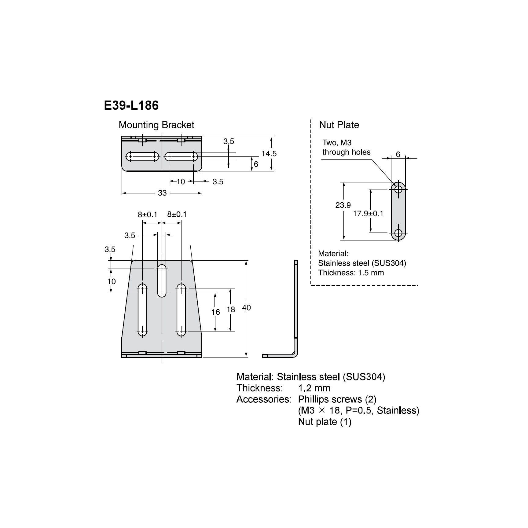 E39-L186 OMRON Giá đỡ