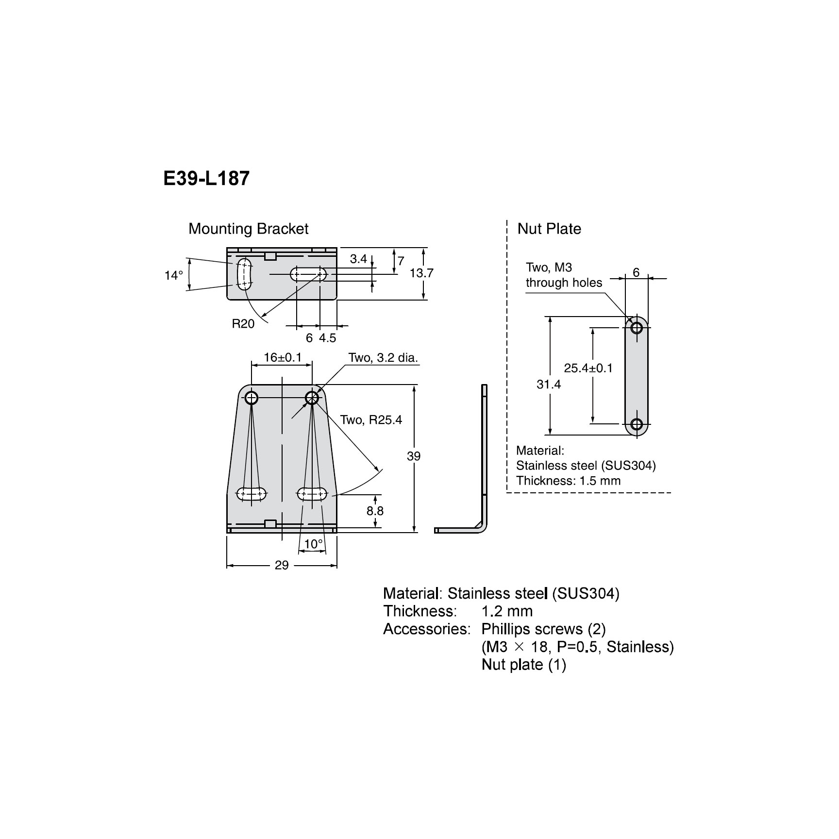 E39-L187 OMRON Giá đỡ