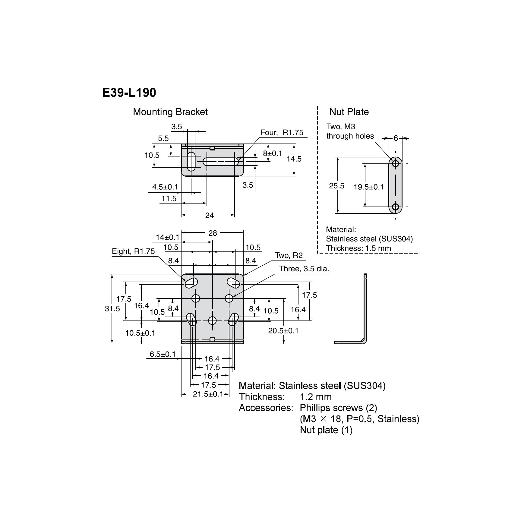 E39-L190 OMRON Giá đỡ