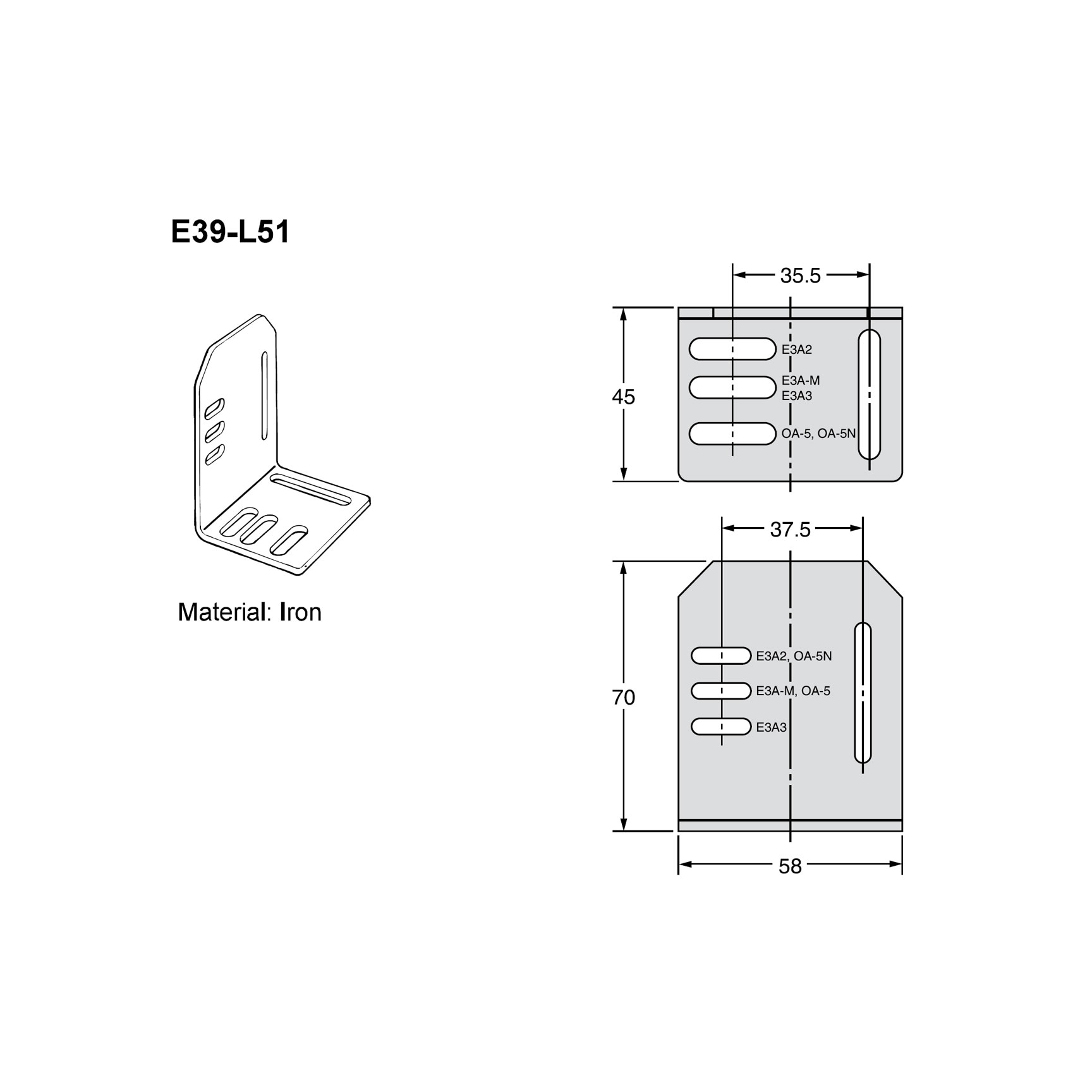 E39-L51 OMRON Giá đỡ