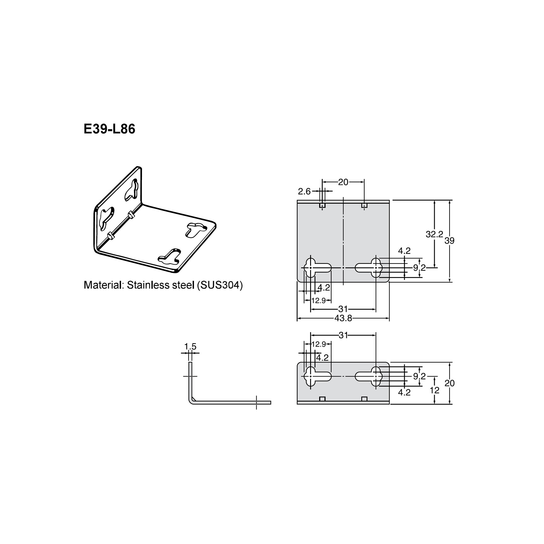 E39-L86 OMRON Giá đỡ