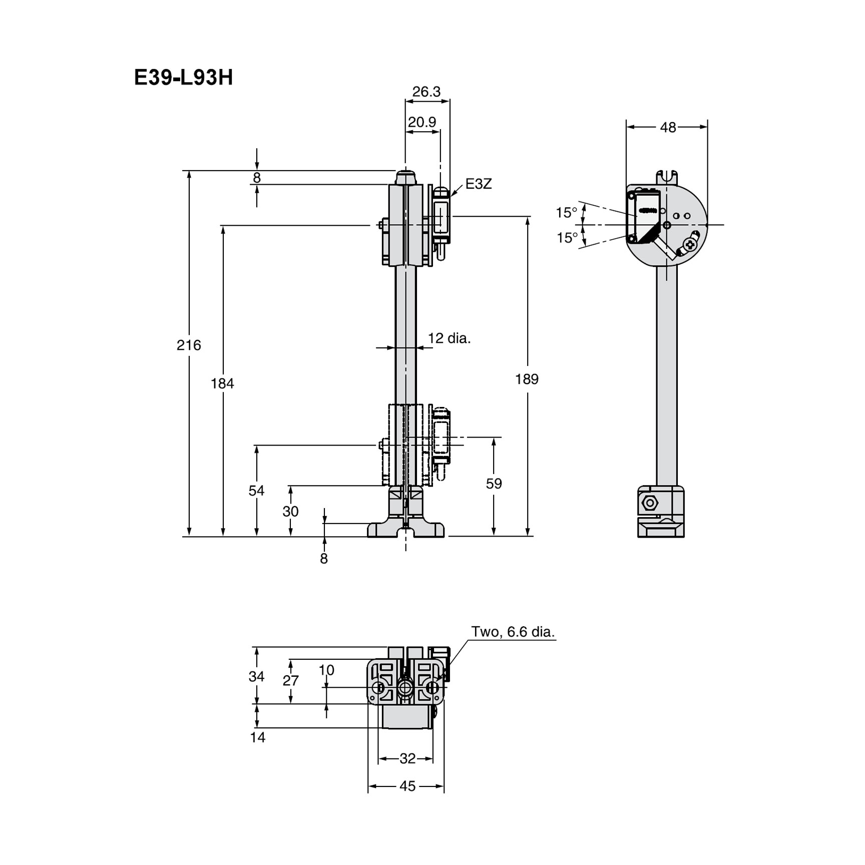 E39-L93H OMRON Giá đỡ