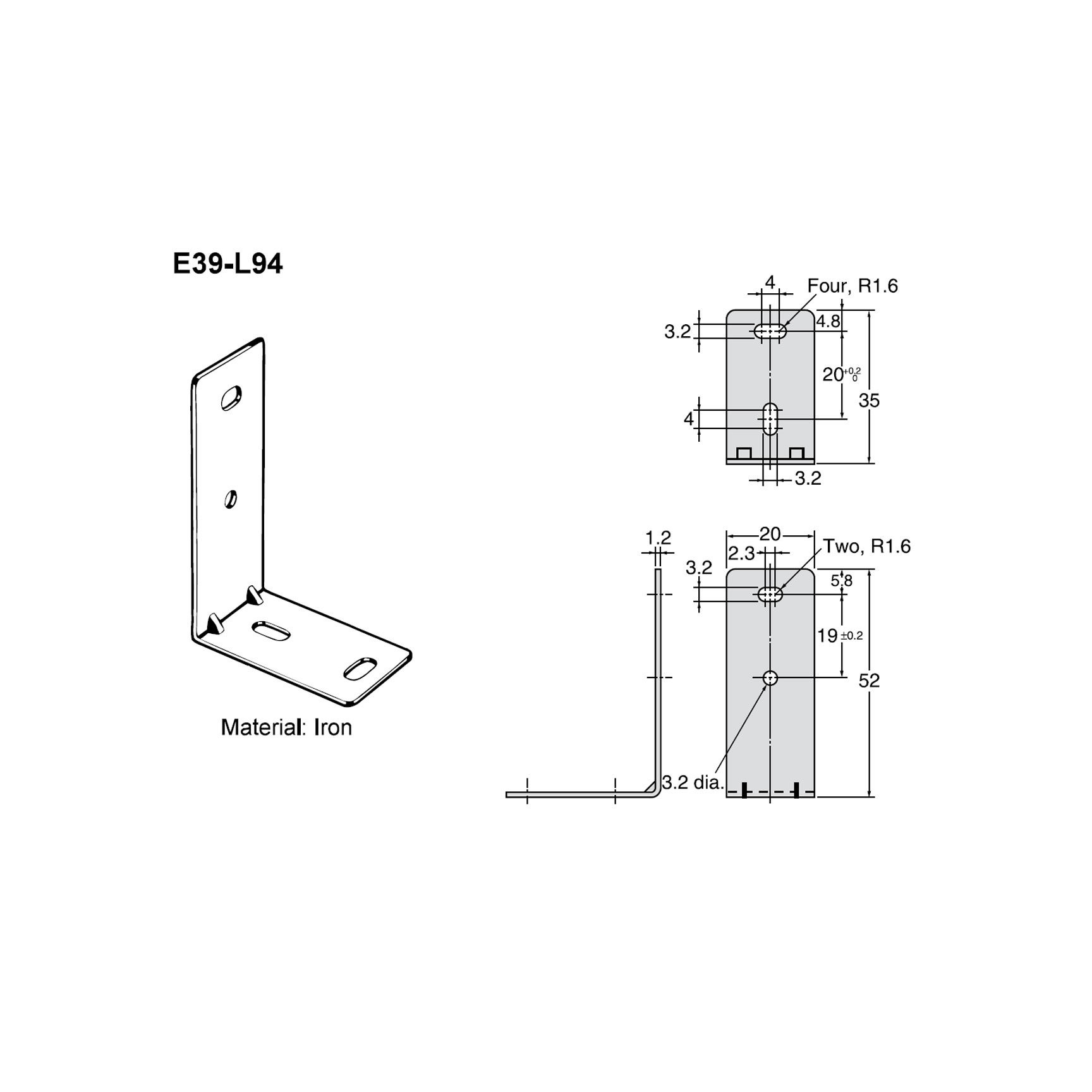 E39-L94 OMRON Giá đỡ