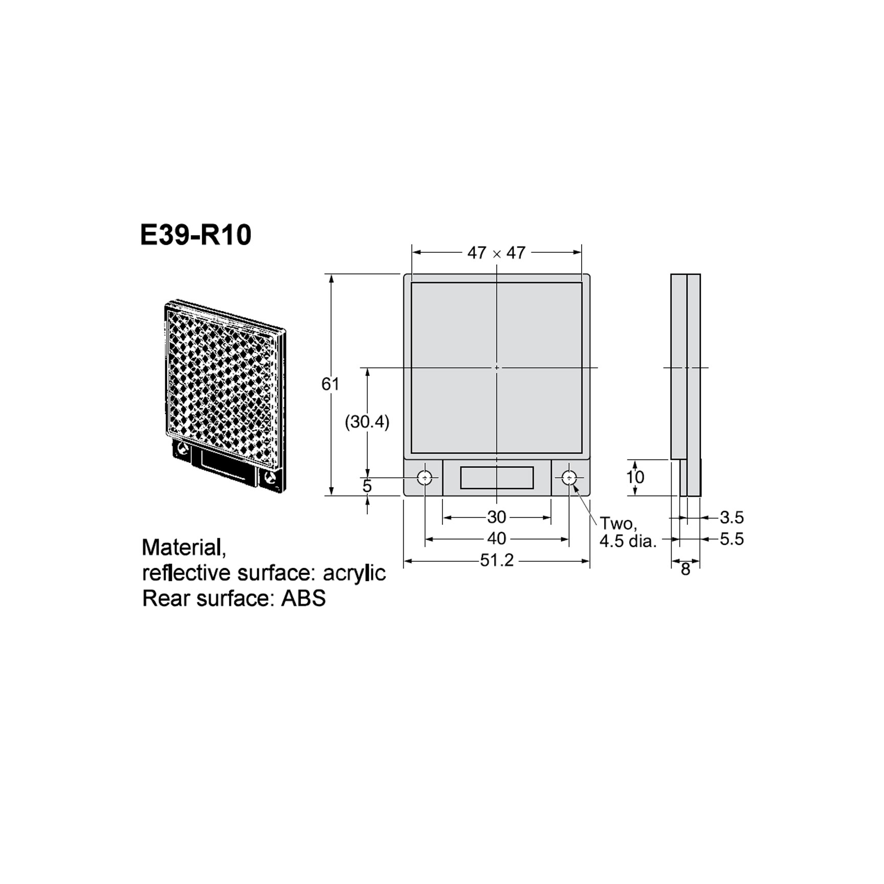E39-R10 OMRON Gương phản xạ