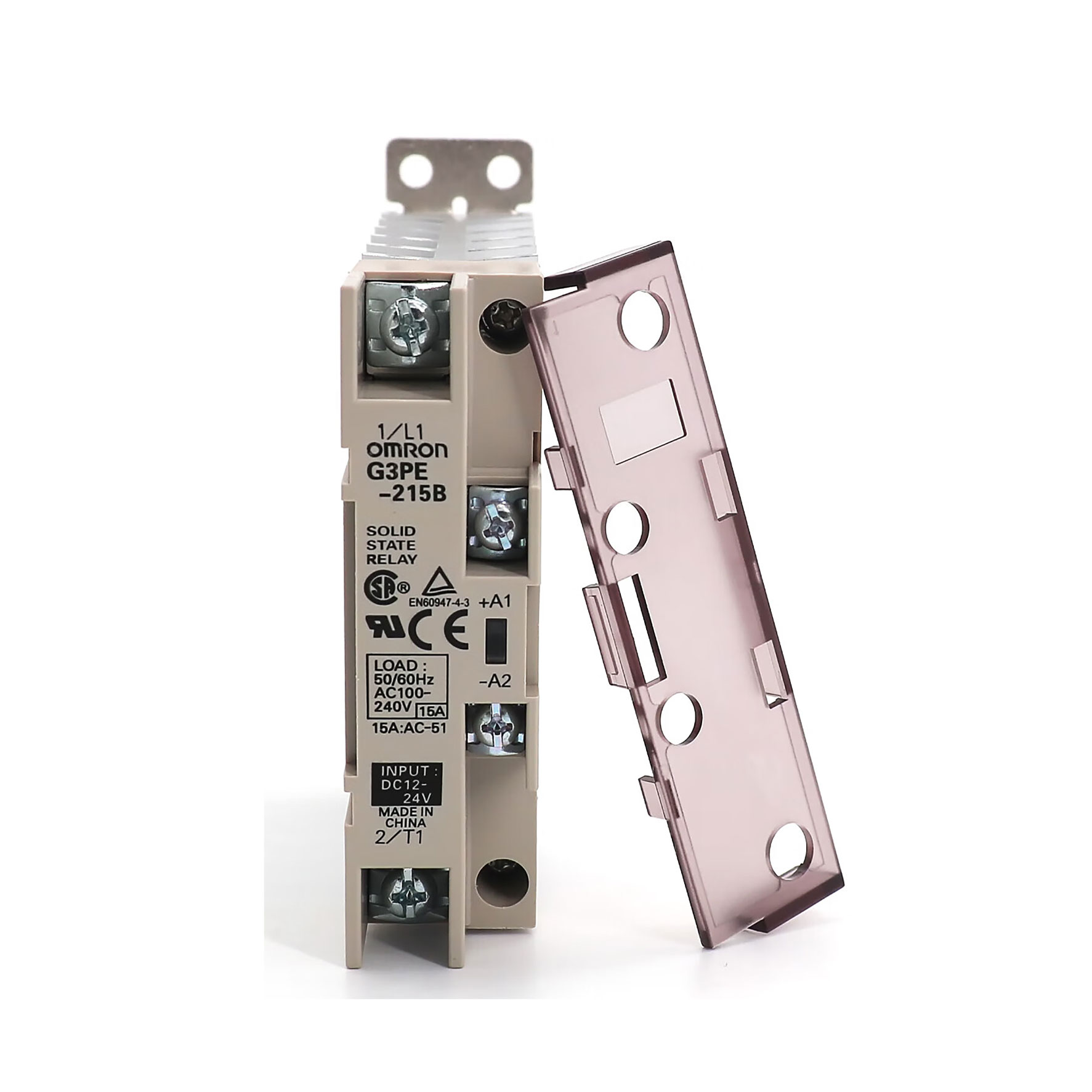 G3PE-215B DC12-24 Rơ le bán dẫn Omron 1 Pha 15A 100-240 VAC