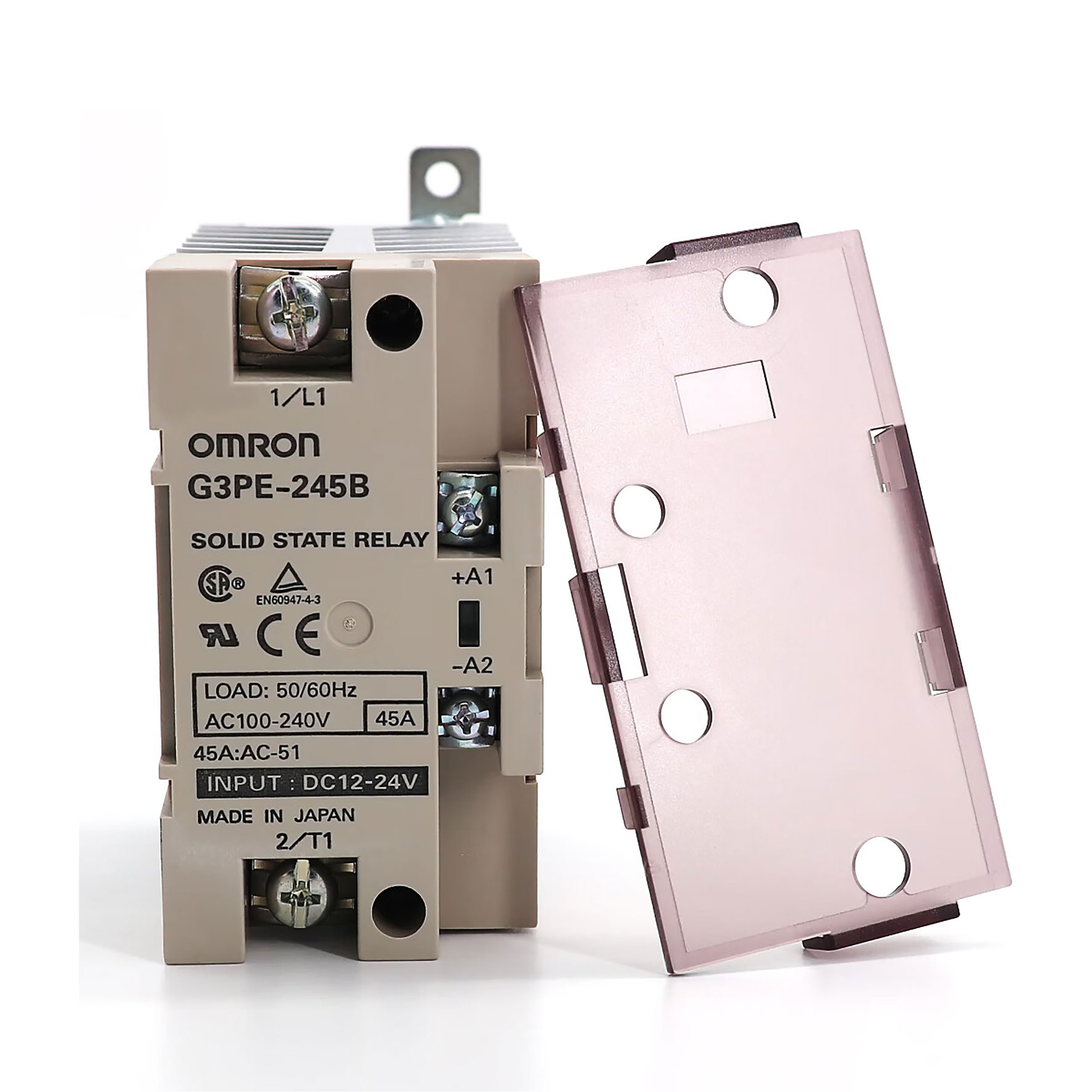 G3PE-245B DC12-24 Rơ le bán dẫn Omron 1 Pha 45A 100-240 VAC