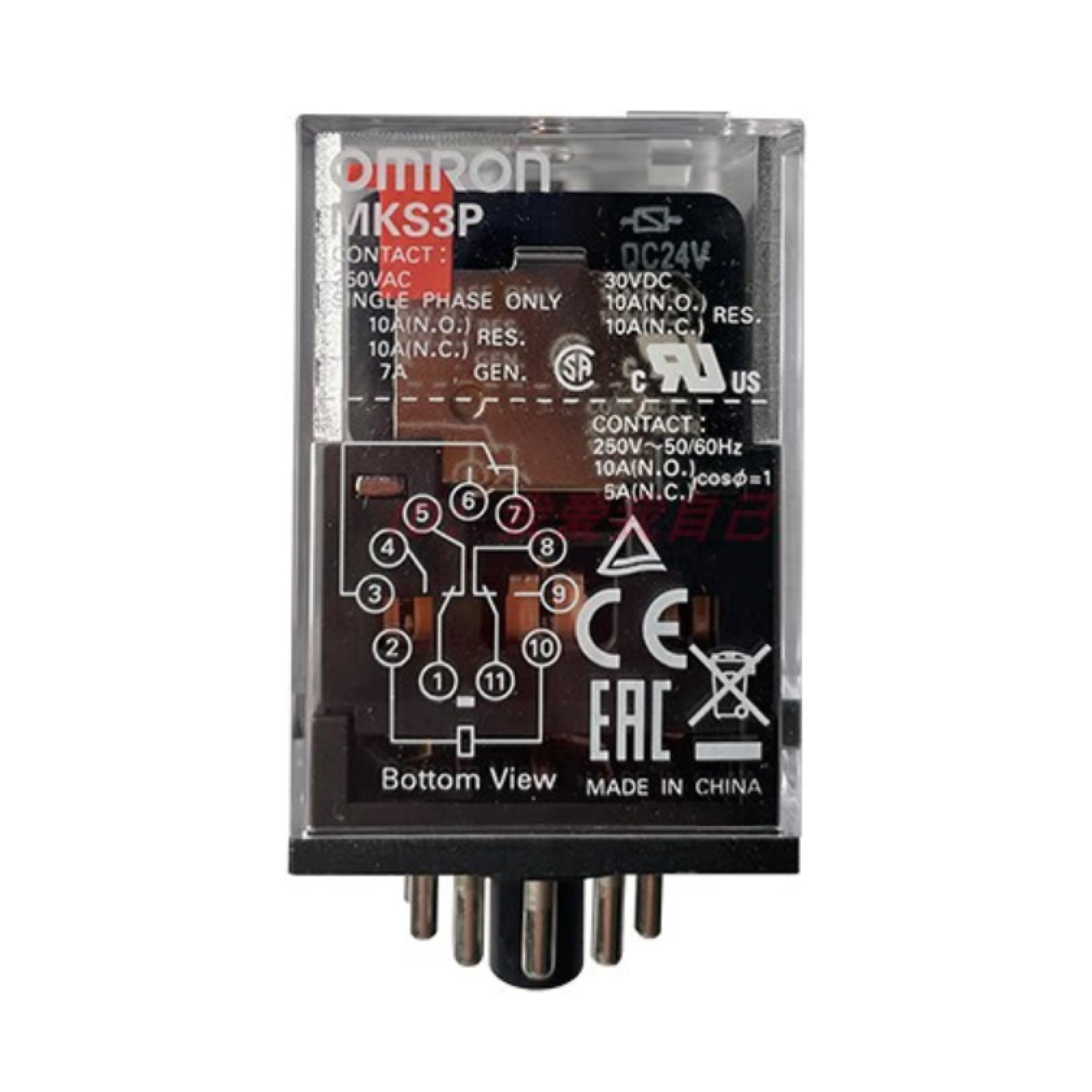MKS3P DC24 OMRON Rơ le 11 chân tròn