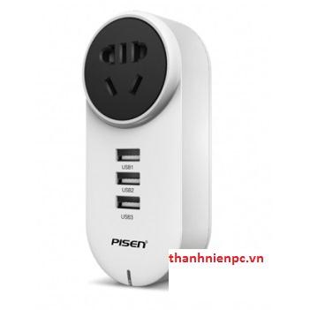 Ổ cắm điện đa năng Pisen K-13 USB Socket (3USB, 1AC)
