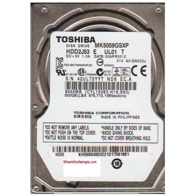 HDD Toshiba 500GB 7200rpm, Sata3 32MB Cache