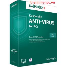 Phần mềm diệt virut Kaspersky Antivirus (1PC/12T)