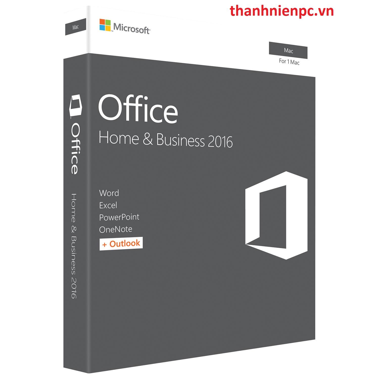 PM Microsoft Office Home and Business 2016 for Mac W6F-00882