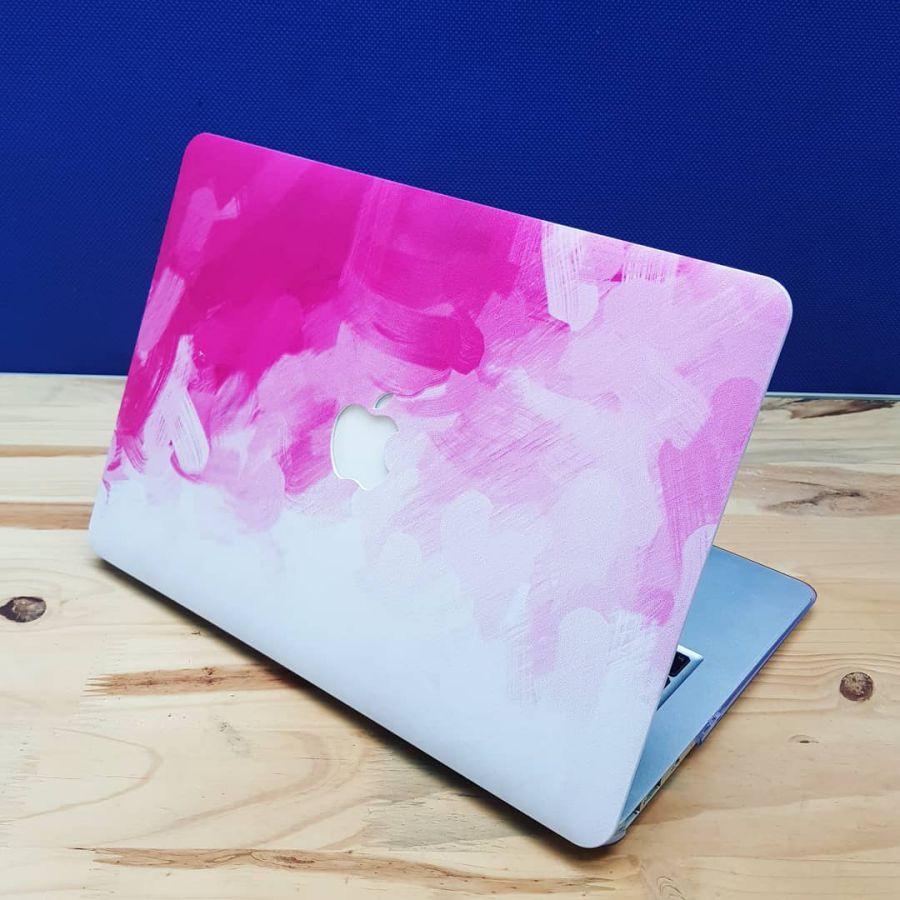 CASE MACBOOK IN HÌNH SƠN MÀI MÀU HỒNG