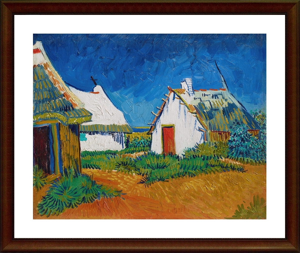 Three white cottages in Saintes-Maries (1888)