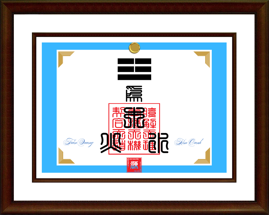 Thư pháp Kinh Dịch cho cặp đôi