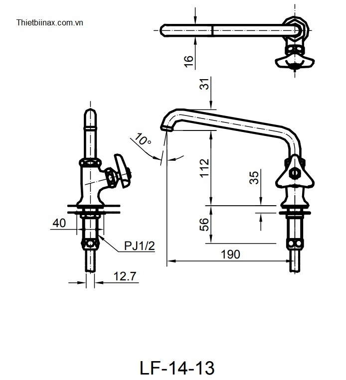 Vòi Rửa Nước Lạnh Inax LF-14-13