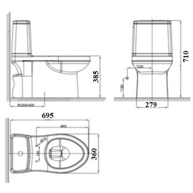 Bàn Cầu Điện Tử American Standard VF-1858PR