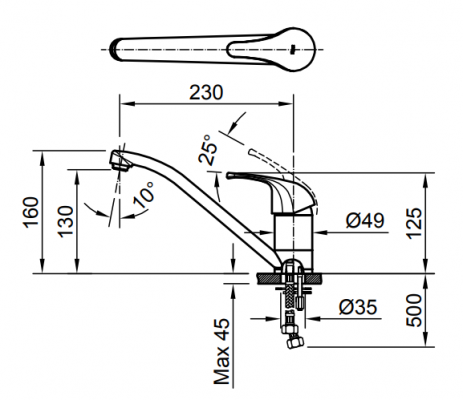 Vòi Rửa Chén Nóng Lạnh Inax SFV-302S