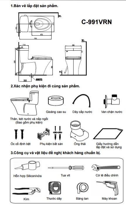 Bệt một khối Inax AC 991 VRN