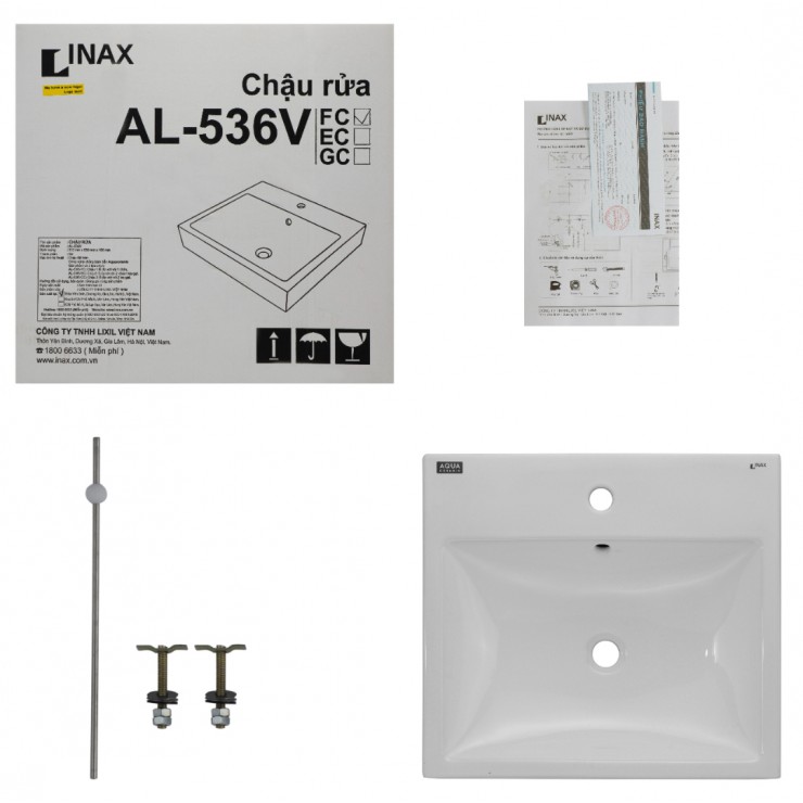Chậu Rửa Lavabo Inax AL-536V(GC/EC/FC)