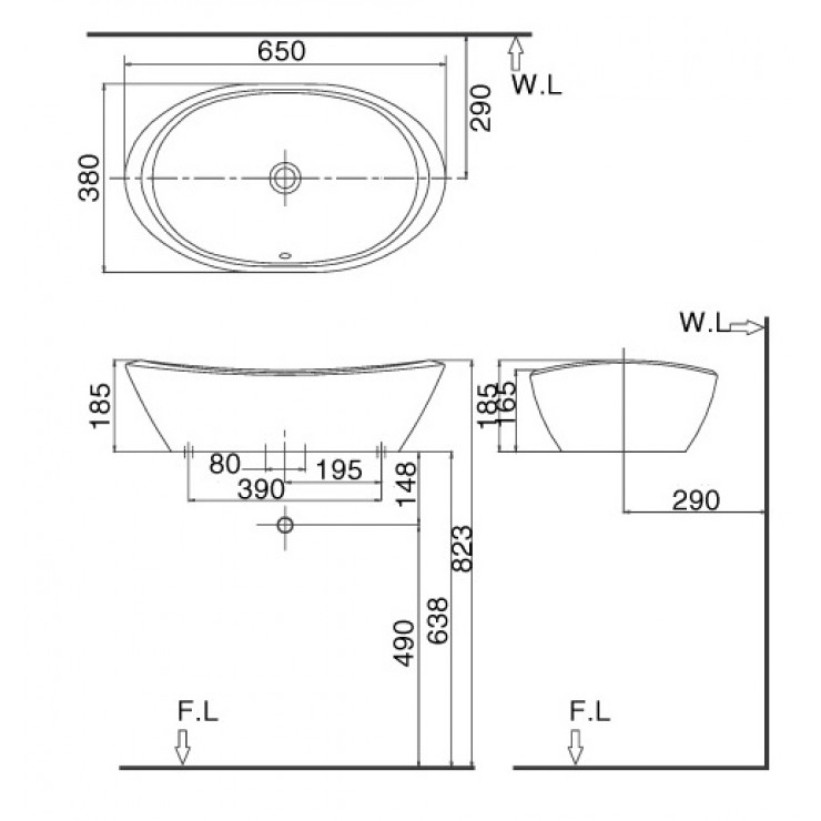 Chậu Rửa Lavabo Inax L-465V