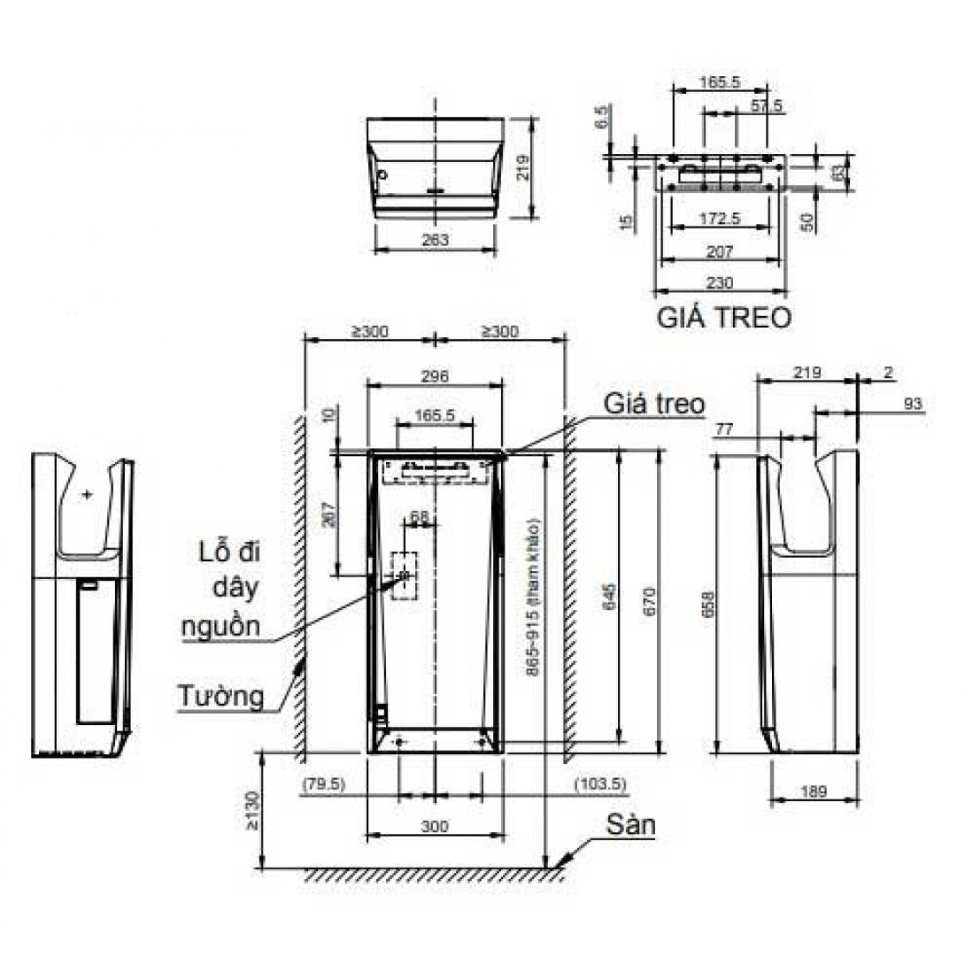 Máy Sấy Tay Inax JT-2162 Phòng Vệ Sinh