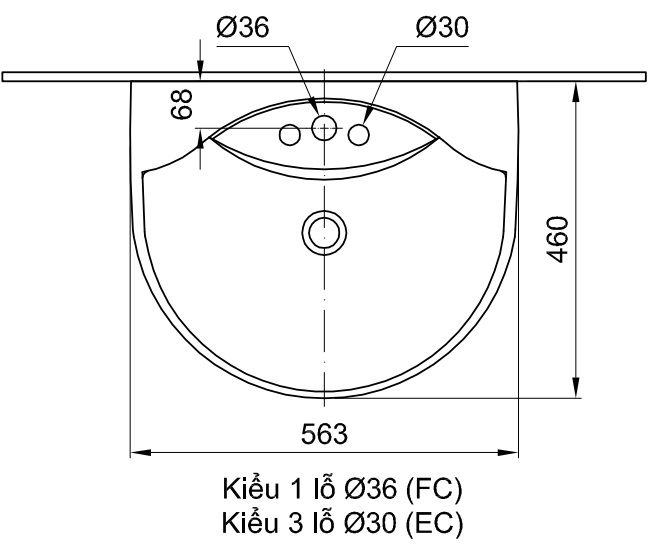 Chậu Rửa Lavabo Inax L-288V (EC/FC) Treo Tường