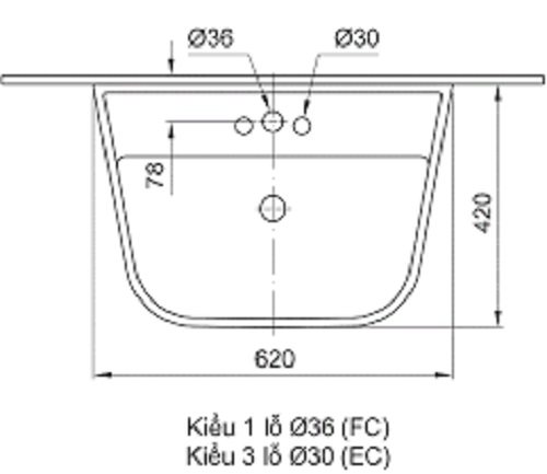 Chậu Rửa Lavabo Inax L-297V(EC/FC) Treo Tường