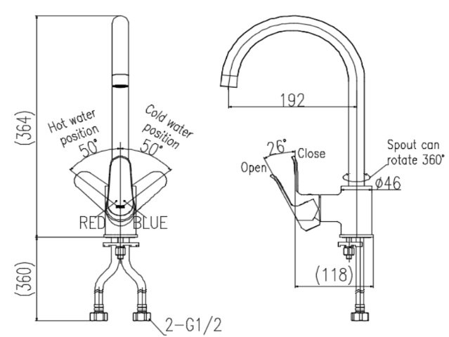 Vòi Nước Rửa Bát Inax SFV-800S