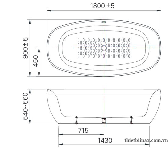 Bồn Tắm Inax BF-1858V Lập Thể 1.8M