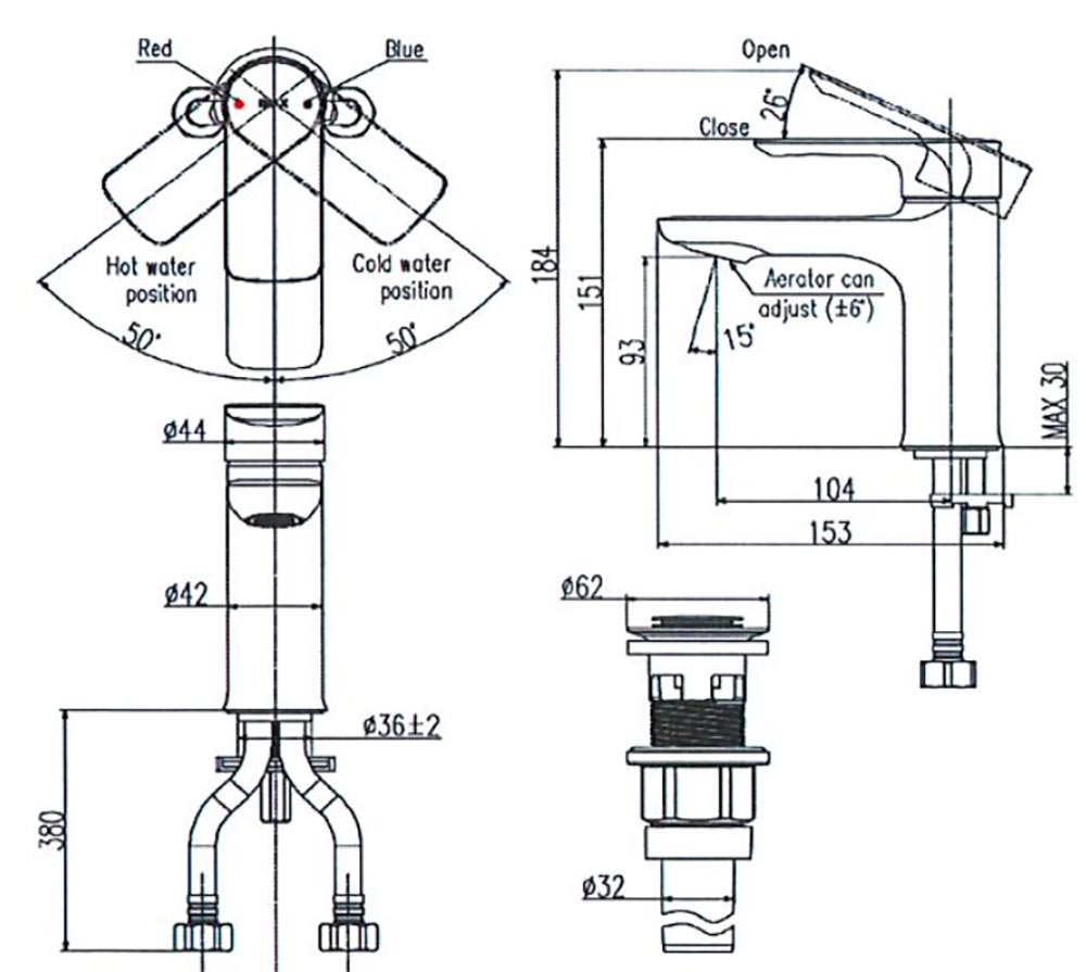 Vòi Chậu Lavabo Inax LFV-612S