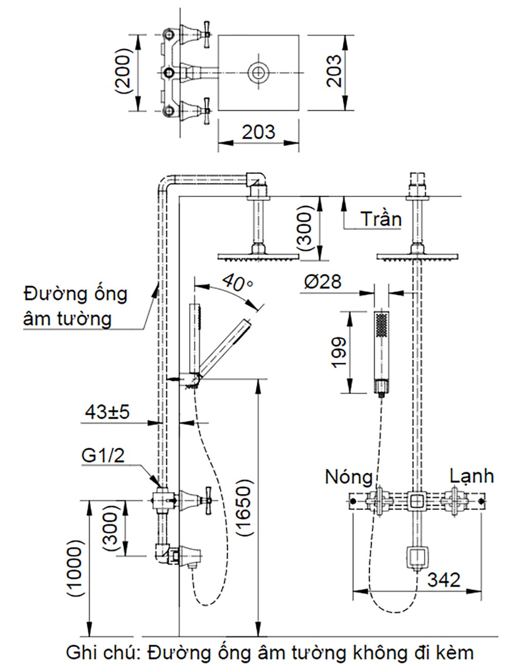 Sen Tắm Âm Tường Inax BFV-81SEHC