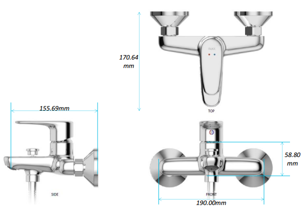 Vòi Sen Tắm Nóng Lạnh Inax BFV-1113S-1C