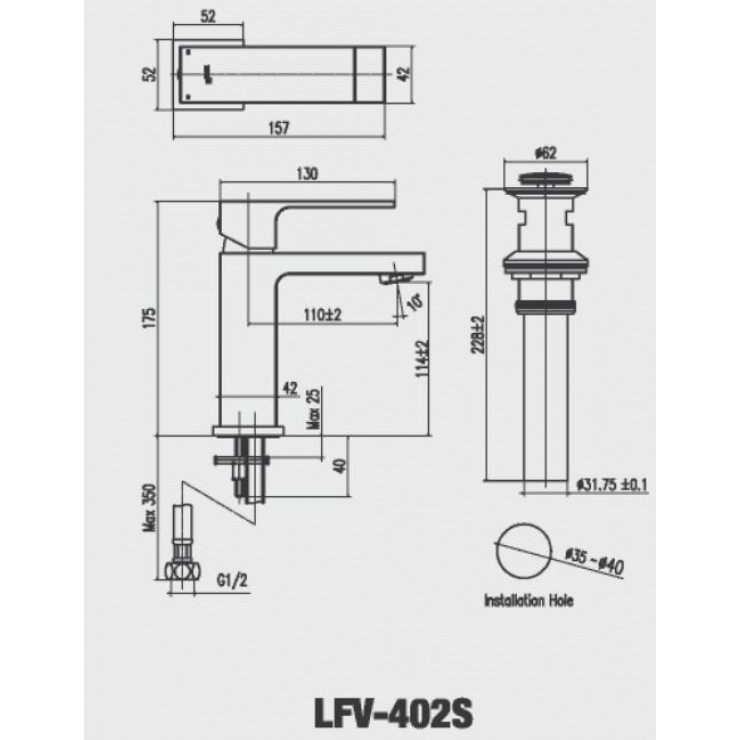 Vòi Chậu Inax LFV-402S