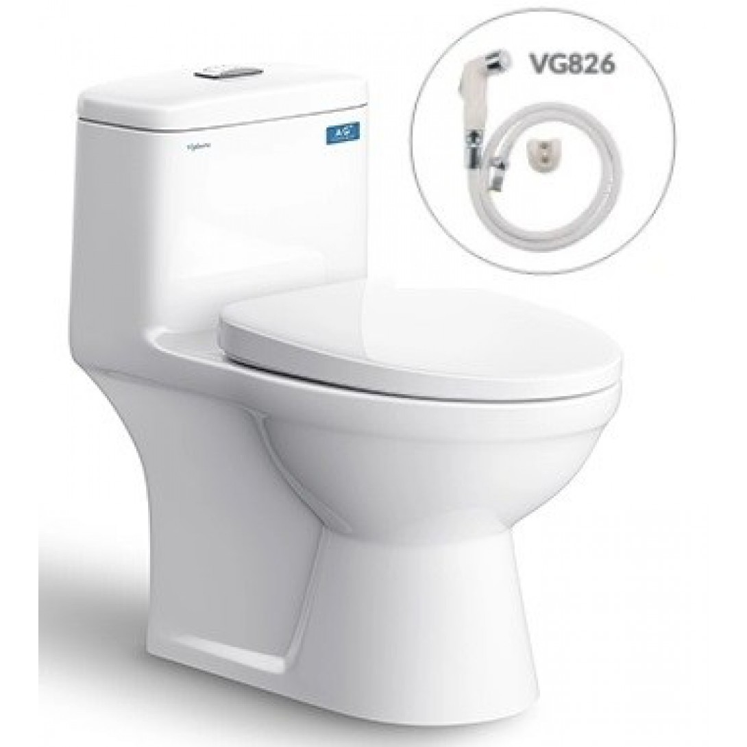 Bàn Cầu Viglacera BL5V Nắp V37 Xả Xoáy + Xịt VG826