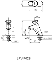 Vòi Ngắt Nước Tự Động Inax LFV-P02B