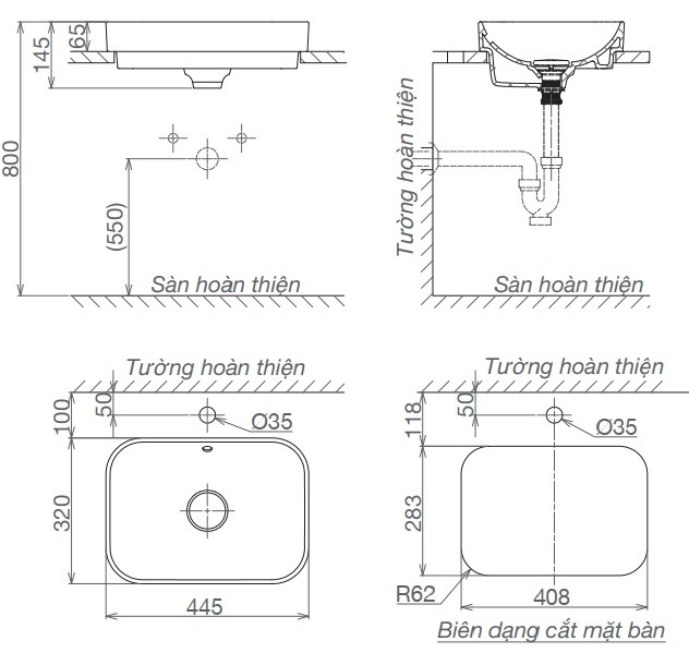 Chậu Rửa Lavabo Viglacera V27