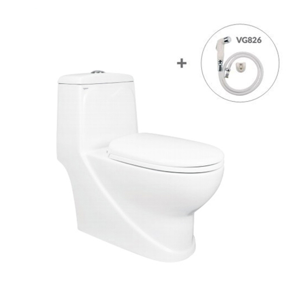 Bàn Cầu Viglacera V38M Nắp V38M + Vòi Xịt VG826