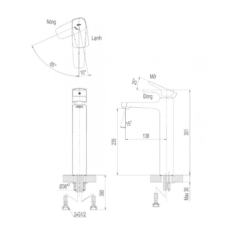 Vòi Chậu rửa mặt Inax LFV-5000SH