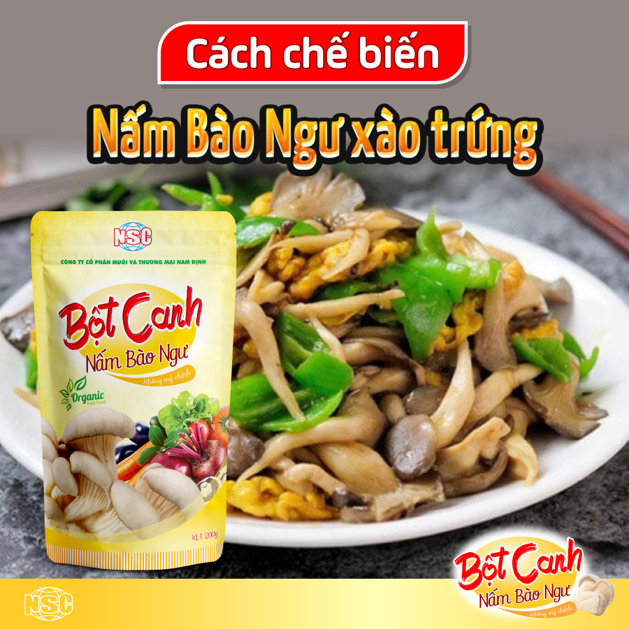 CÁCH CHẾ BIẾN NẤM BÀO NGƯ XÀO TRỨNG