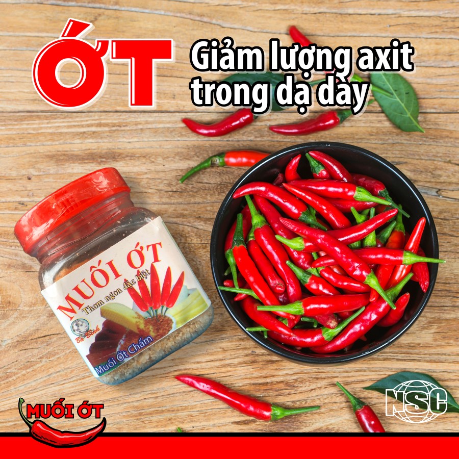 ỚT GIẢM LƯỢNG AXIT TRONG DẠ DÀY