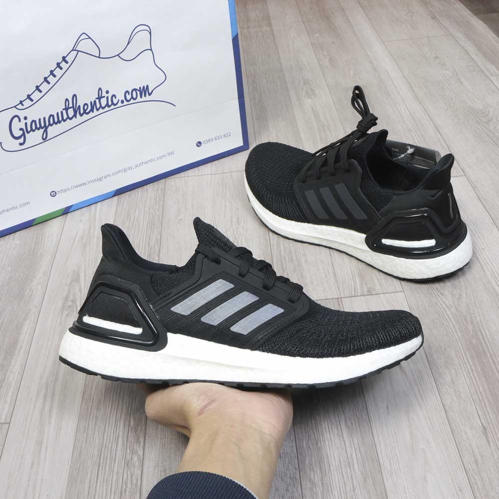 2 ảnh thật Giày Ultraboost 20 Màu Đen - EG0714 - Adidas chính hãng