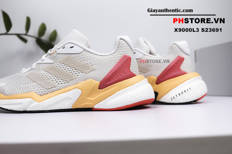 ảnh chi tiết gót giày Adidas X9000L3 trắng S23691