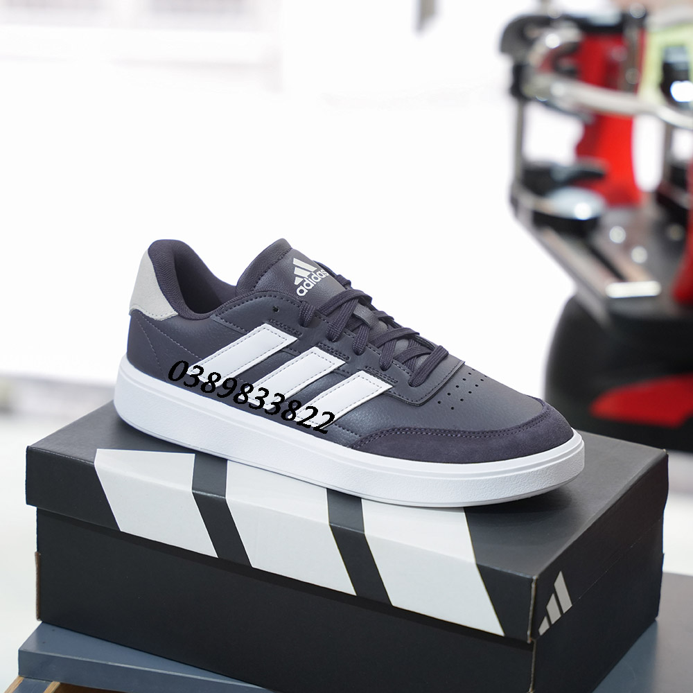 10 Giày Adidas Court Block IF6504 đen tím than