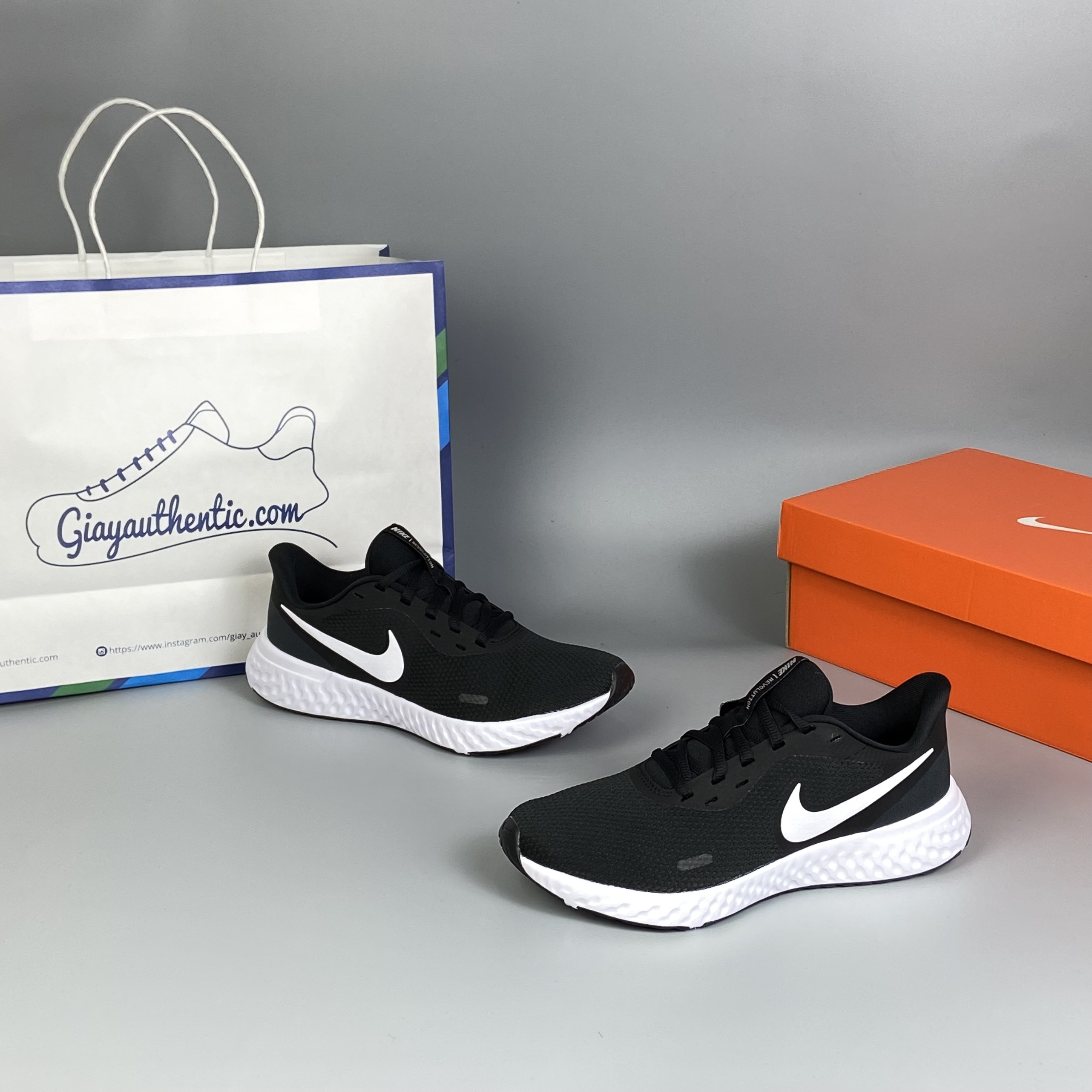 Giày Nữ ChÃnh Hãng Nike Revolution 5 BQ3207 002 Màu Äen - Giày Authentic